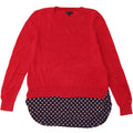 TOMMY HILFIGER Womens Boat Neck Jumper Sweater UK 12 Medium Red Vintage Tommy Hilfiger and Second-Hand Tommy Hilfiger from Messina Hembry 