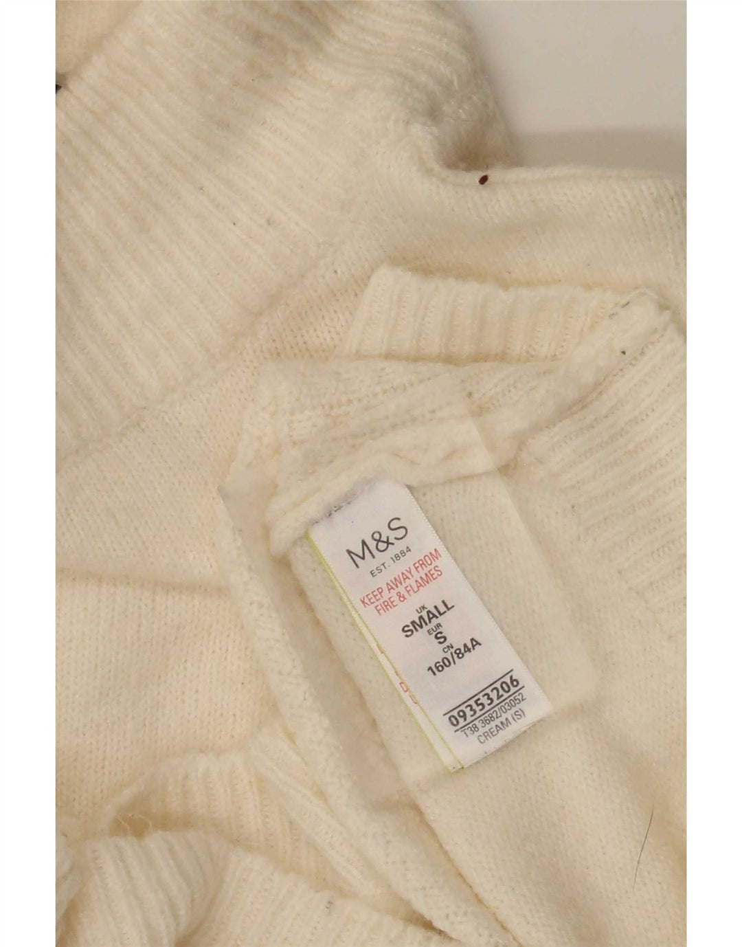 Marks & Spencer Womens Turtle Neck Jumper Sweater UK 10 Small Beige