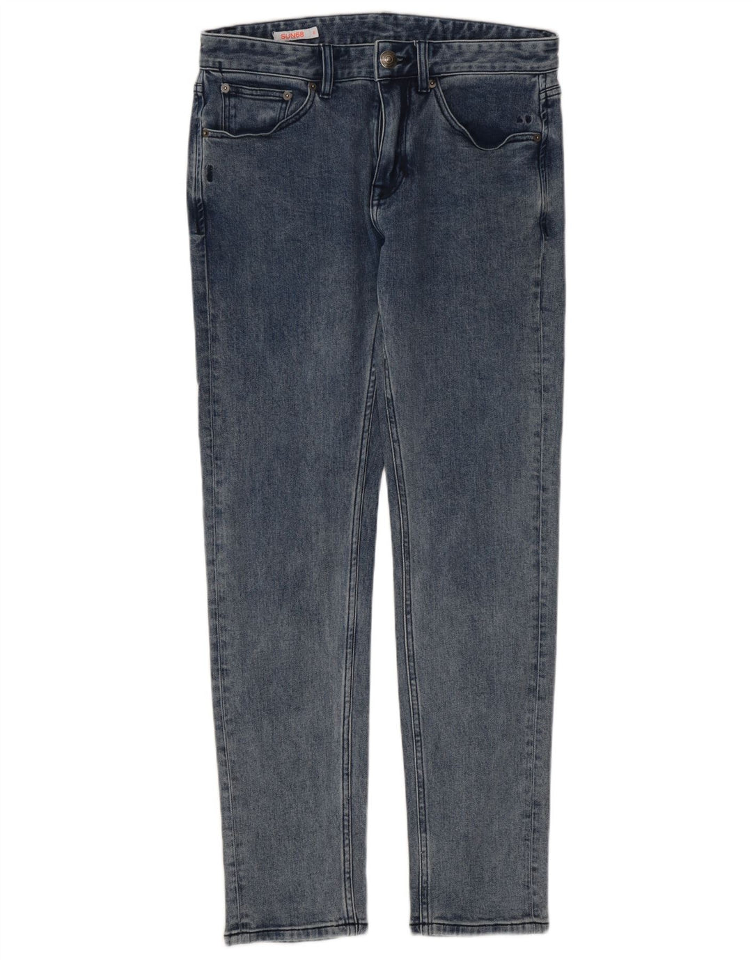 Sun68 Mens Slim Jeans W31 L30 Blue Cotton