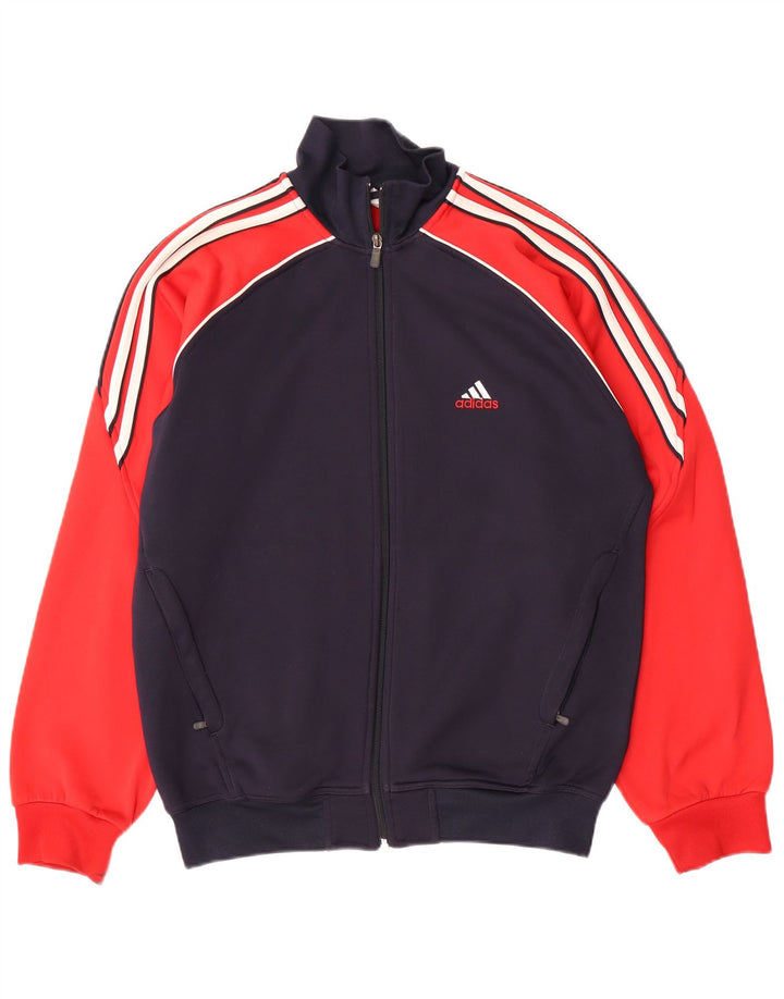 Adidas Mens Climawarm Tracksuit Top Jacket Small Navy Blue Colourblock