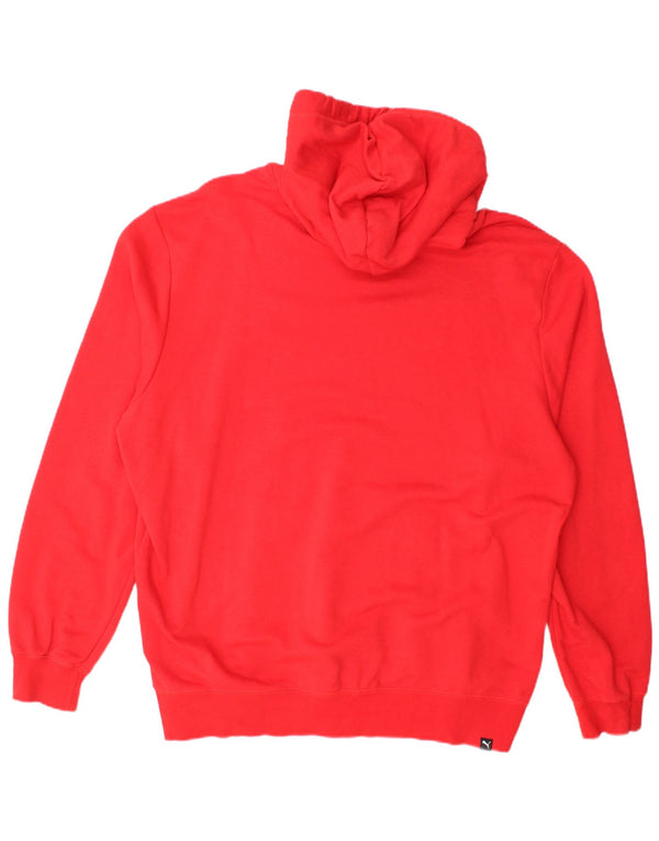 Puma Mens Graphic Hoodie Jumper XL Red Cotton