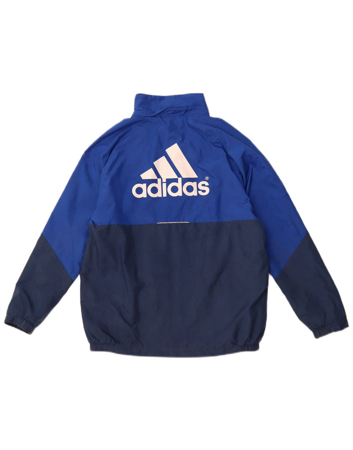 ADIDAS Boys Clima Proof Tracksuit Top Jacket 11-12 Years Navy Blue
