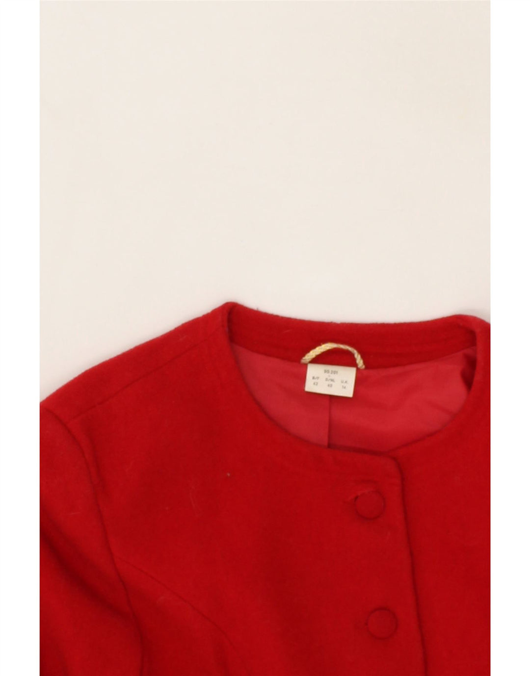 VINTAGE Womens 5 Button Blazer Jacket UK 14 Large Red Wool