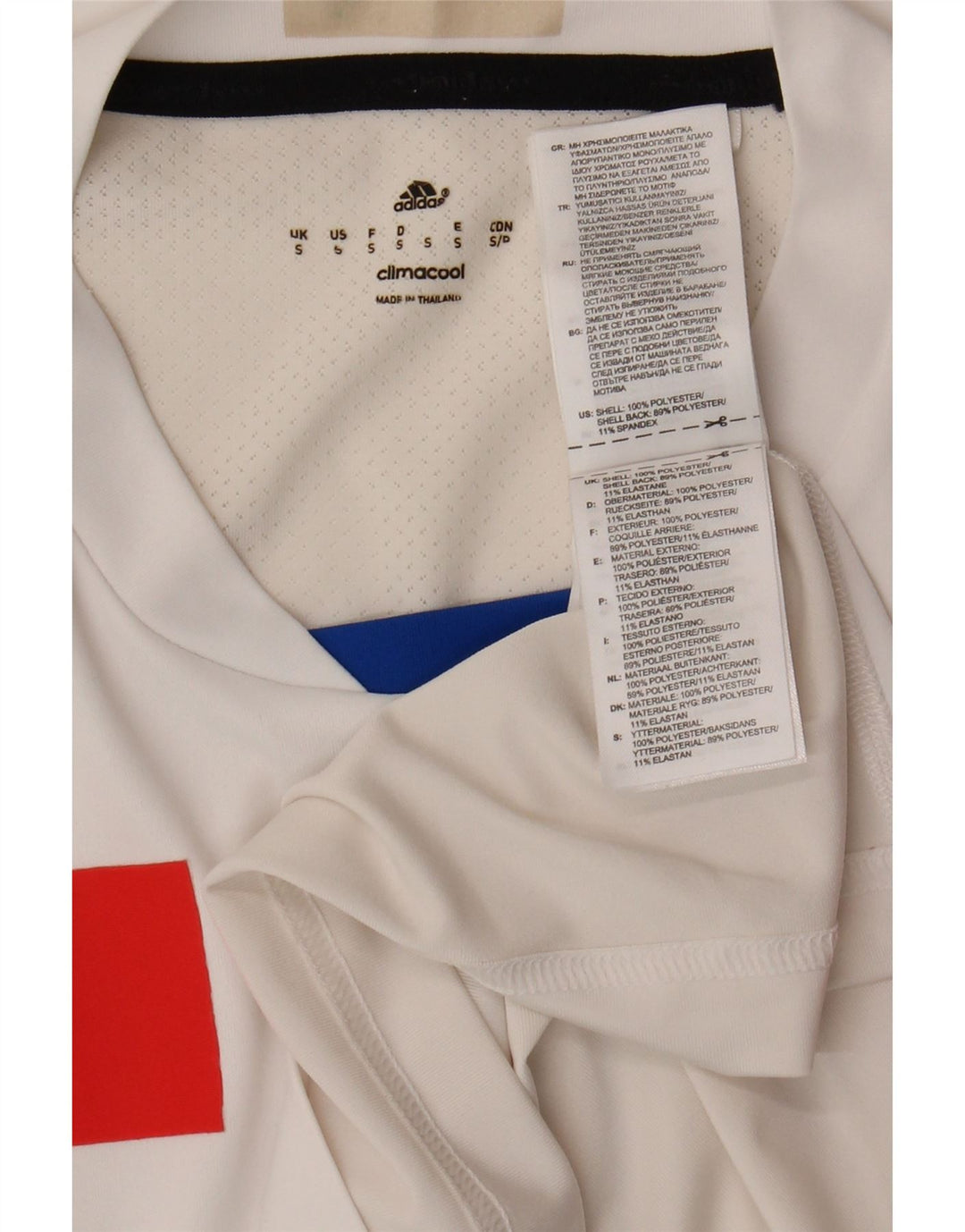 ADIDAS Mens Climacool T-Shirt Top Small White Colourblock Polyester Vintage Adidas and Second-Hand Adidas from Messina Hembry 