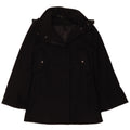 Topshop Womens Oversized Pea Coat UK 6 XS Black Polyester