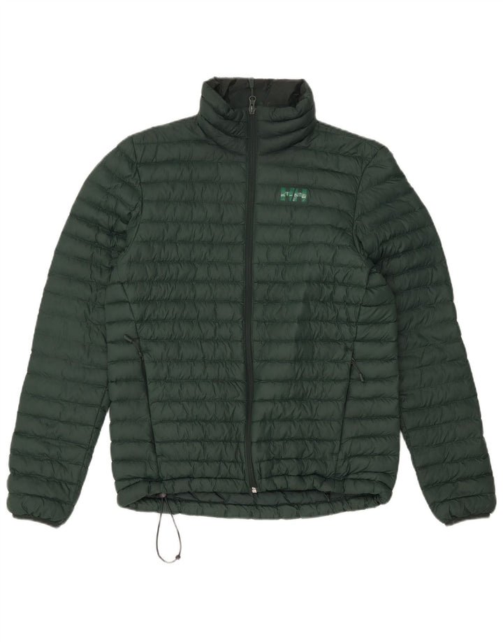 HELLY HANSEN Mens Relaxed Fit Padded Jacket UK 36 Small Green Polyamide