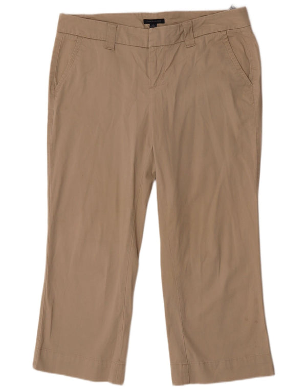 Tommy Hilfiger Womens Cropped Trousers US 10 Large W34 L24 Beige Cotton