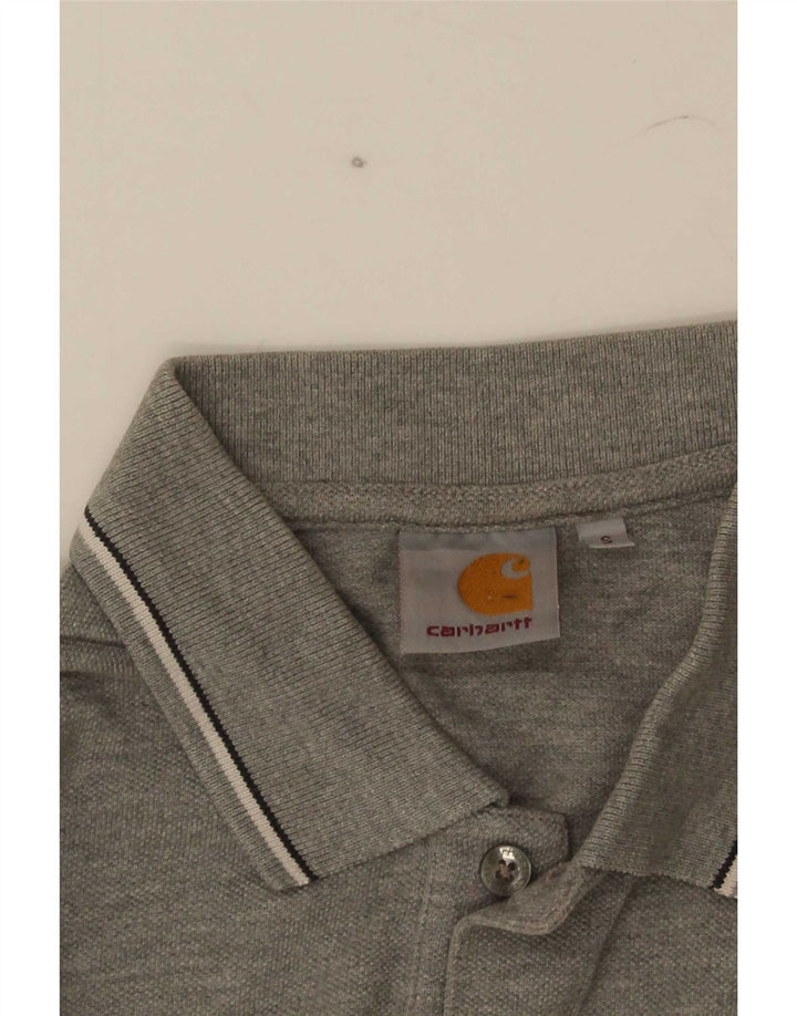 Carhartt Mens Polo Shirt Small Grey Striped