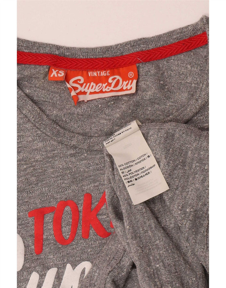 Superdry Mens Regular Graphic T-Shirt Top XS Grey Cotton