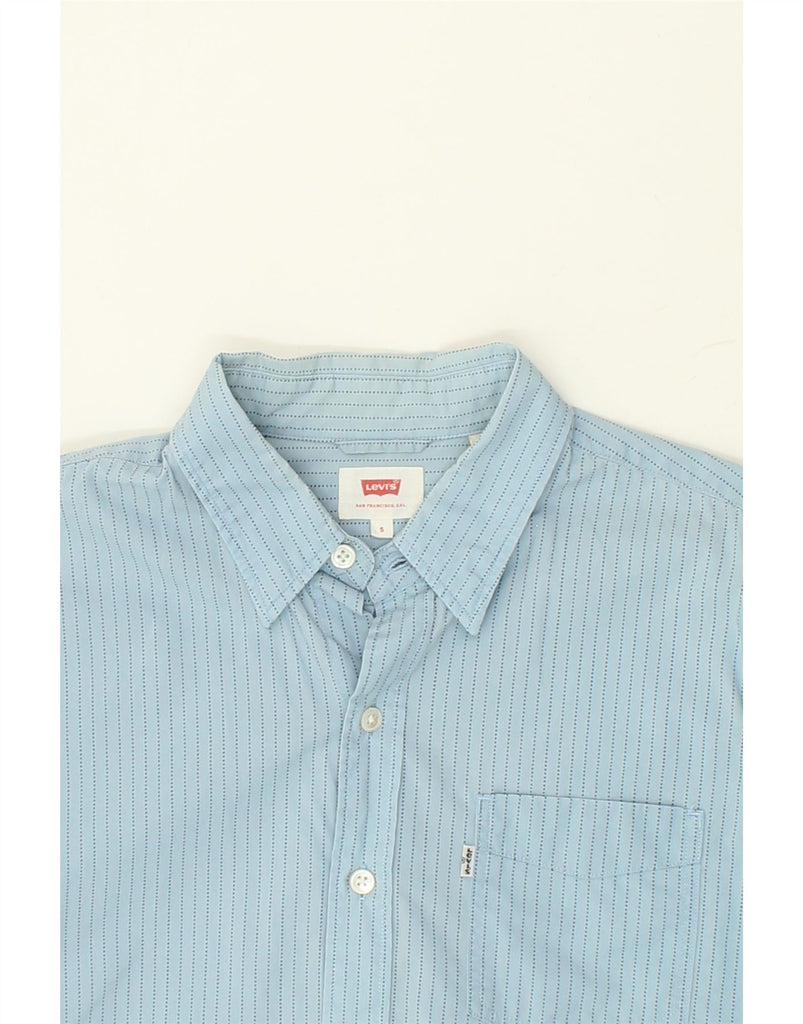 LEVI'S Mens Shirt Small Blue Pinstripe Cotton | Vintage Levi's | Thrift | Second-Hand Levi's | Used Clothing | Messina Hembry 