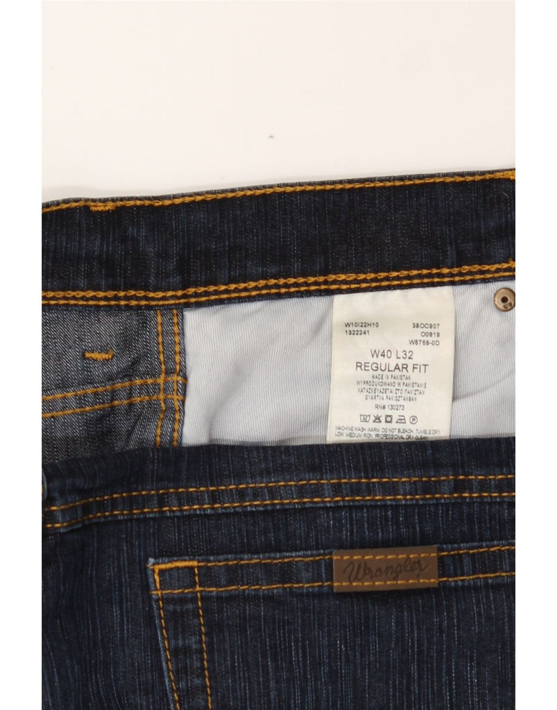 WRANGLER Mens Regular Fit Straight Jeans W40 L32 Blue Cotton Vintage Wrangler and Second-Hand Wrangler from Messina Hembry 