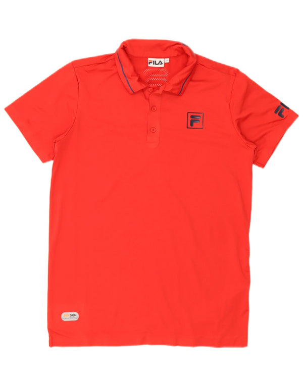Fila Mens Polo Shirt Small Red Polyester