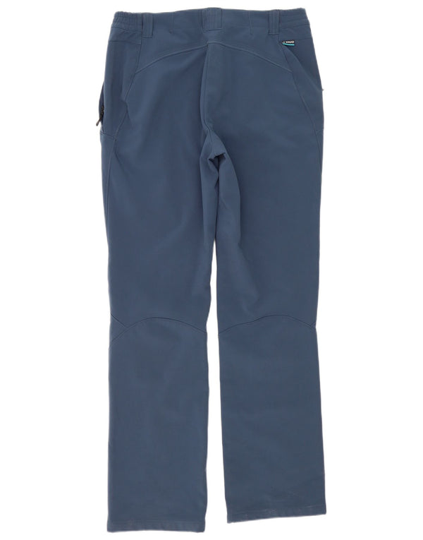 Brugi Womens Straight Casual Trousers XL W38 L34 Blue Polyester