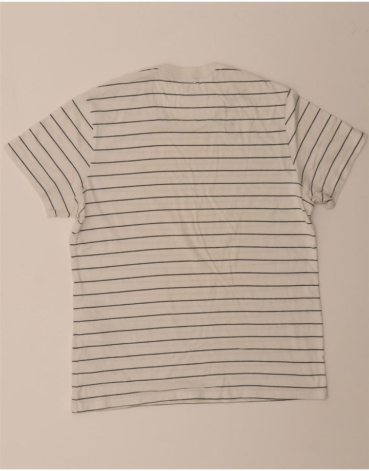 LEVI'S Mens T-Shirt Top Medium White Striped Cotton Vintage Levi's and Second-Hand Levi's from Messina Hembry 