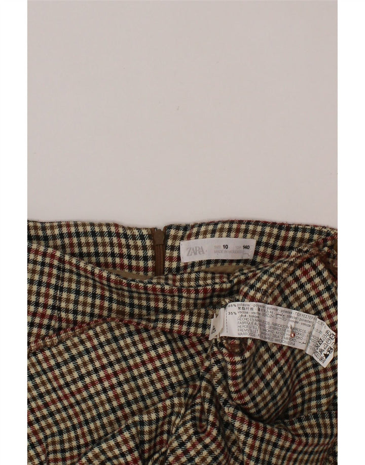 ZARA Girls Skort 9-10 Years  Multicoloured Houndstooth Polyester