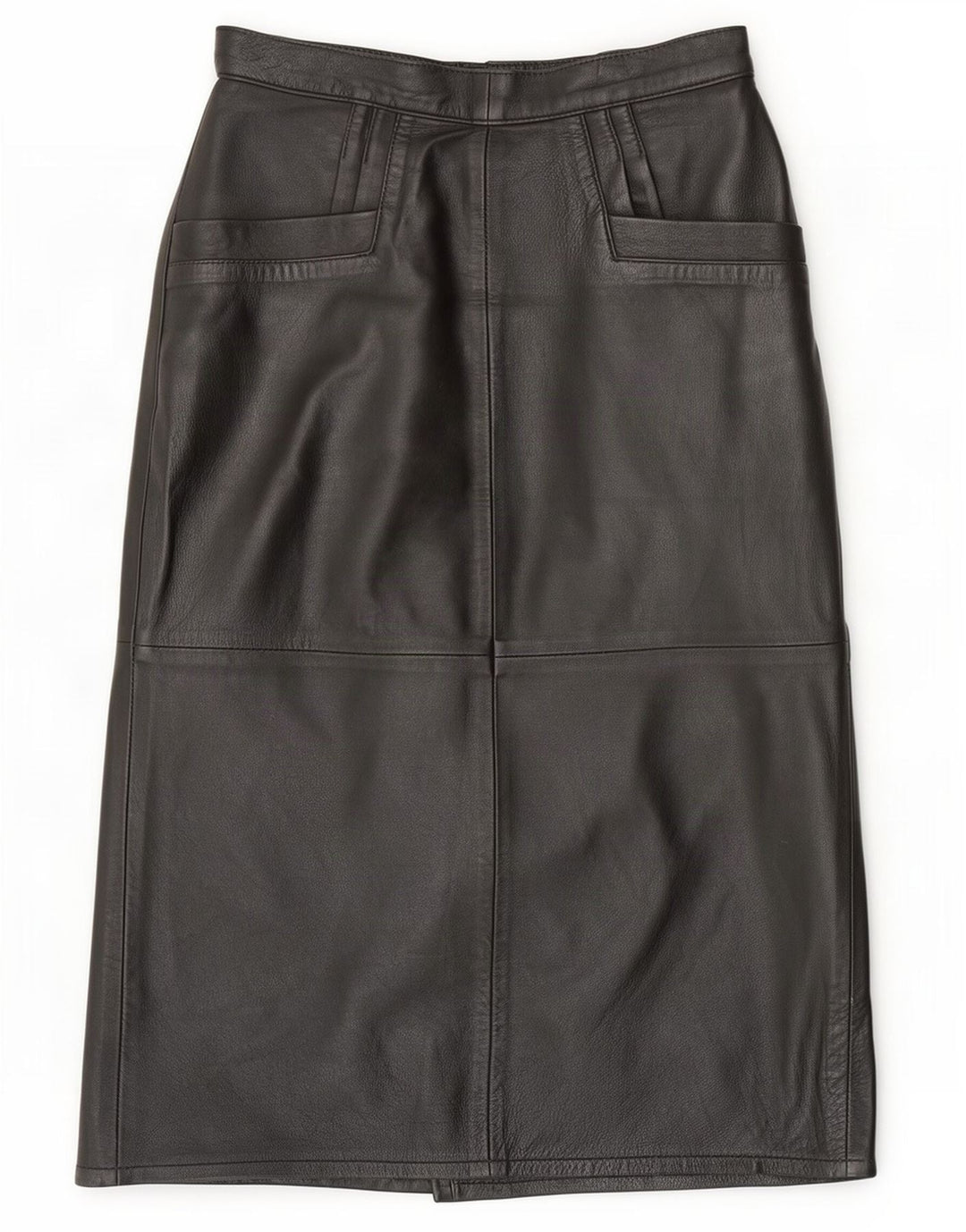 Ruby Womens High Waist Leather Skirt EU 38 Medium W28 Black