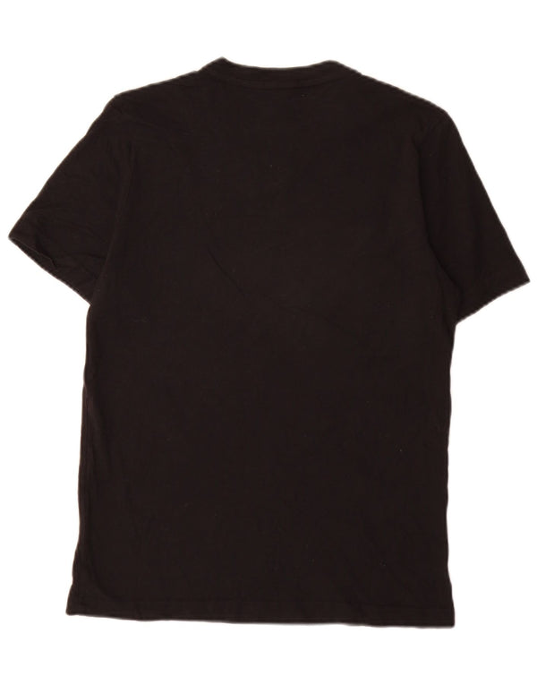 ADIDAS Boys T-Shirt Top 13-14 Years Black Cotton