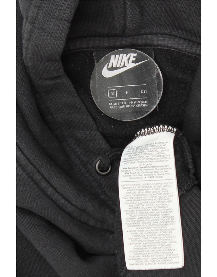 Nike Womens Oversized Hoodie Jumper UK 10 Small Black Cotton