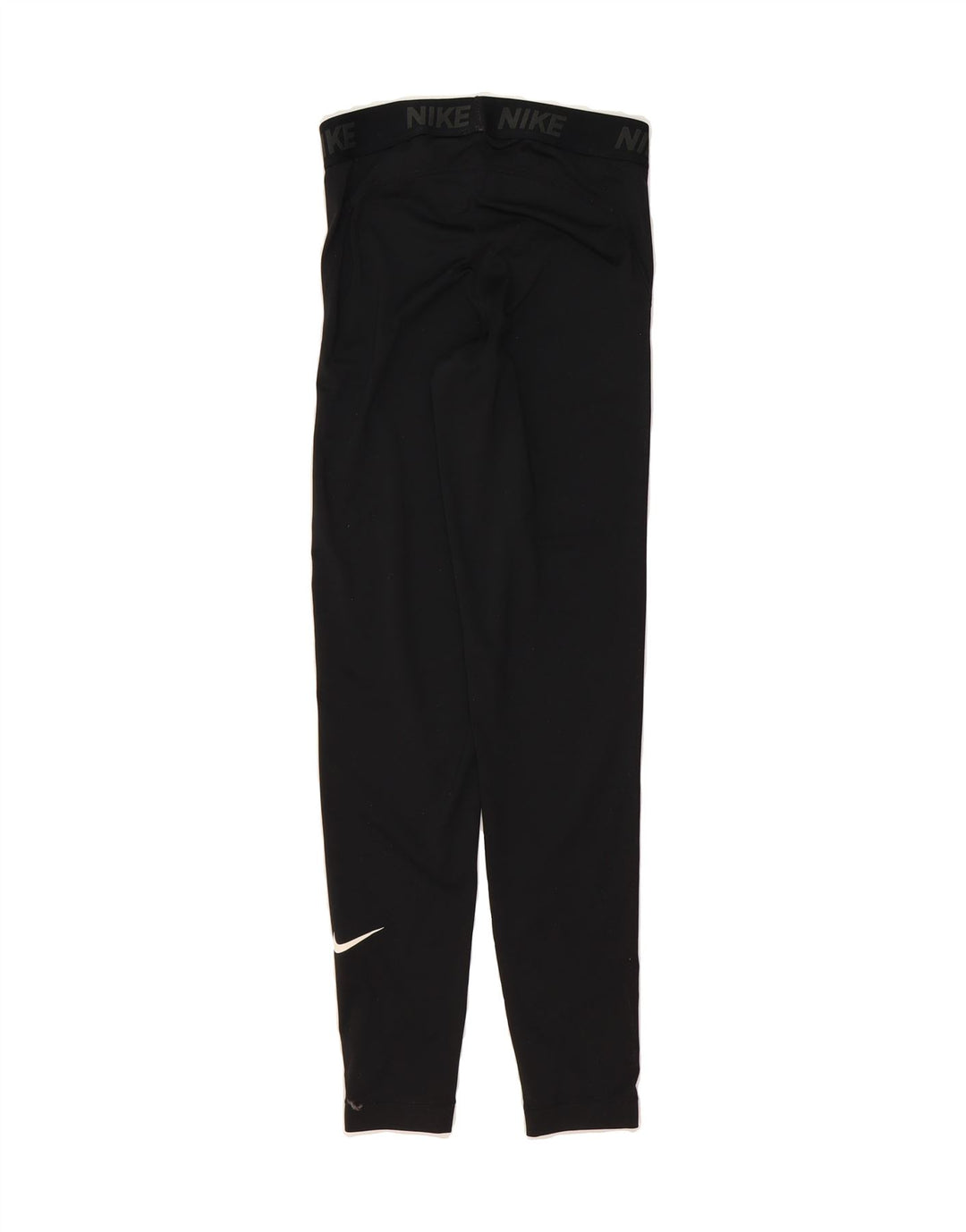 NIKE Womens Dri Fit Graphic Leggings UK 10 Small Black Polyester Vintage Nike and Second-Hand Nike from Messina Hembry 