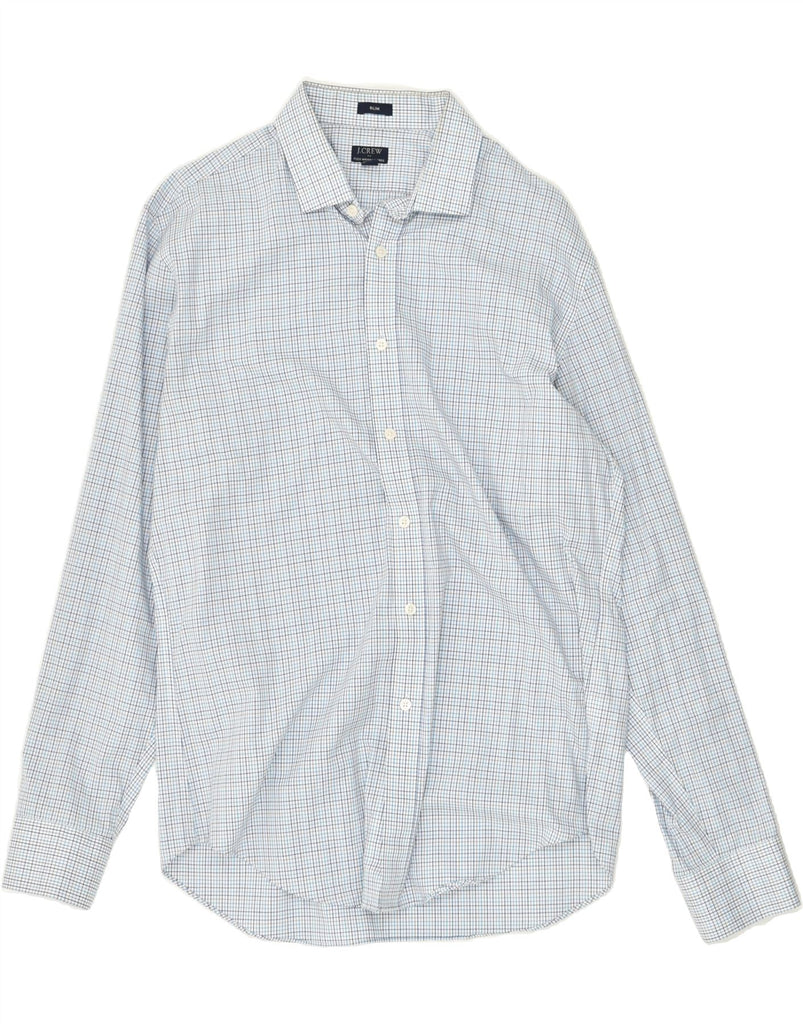 J. CREW Mens Wrinkle Free Slim Shirt Large Grey Check Cotton | Vintage J. Crew | Thrift | Second-Hand J. Crew | Used Clothing | Messina Hembry 