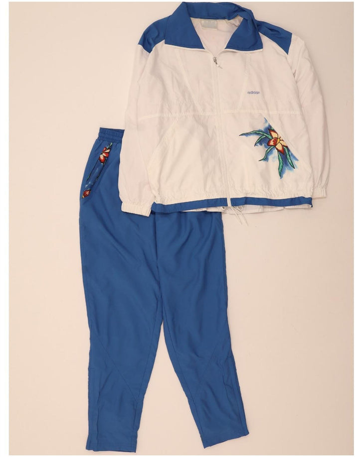 ADIDAS Mens Full Tracksuit UK 38 Medium  White Colourblock Polyester Vintage Adidas and Second-Hand Adidas from Messina Hembry 