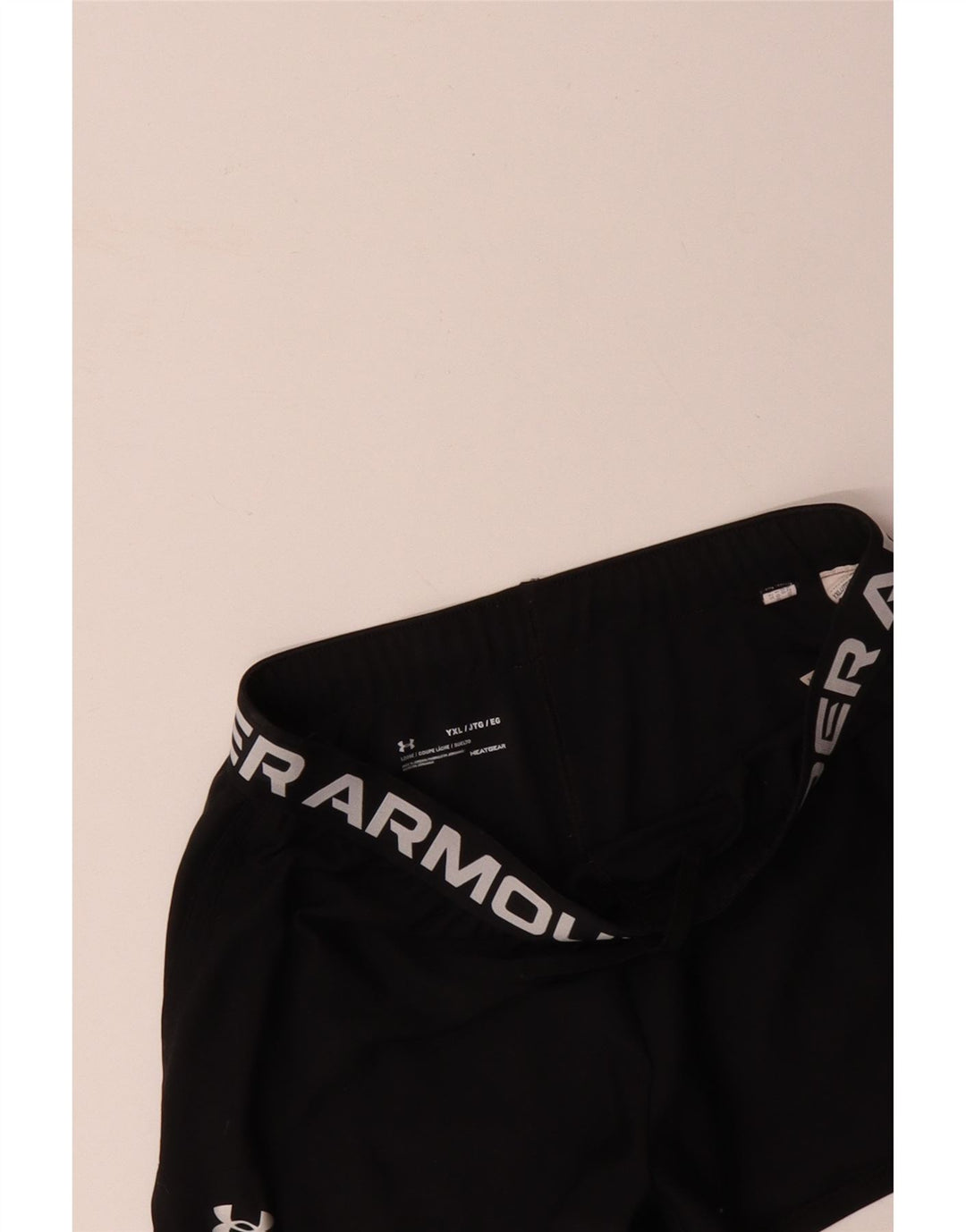 UNDER ARMOUR Girls Graphic Sport Shorts 13-14 Years XL Black Polyester