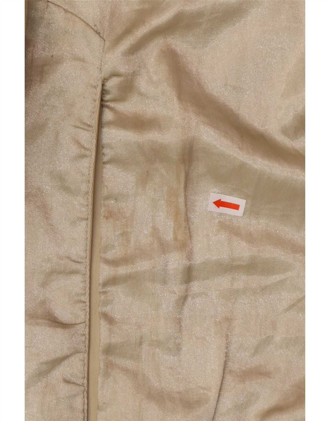 OLLY & CO Womens Leather Coat UK 10 Small  Beige Leather