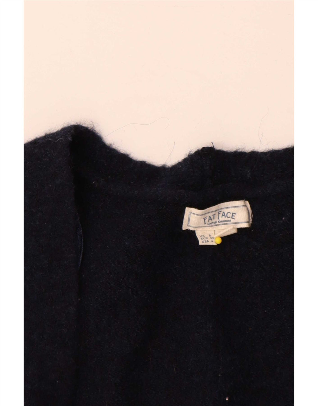 Fat Face Womens Oversized Open Cardigan Sweater UK 8 Small Navy Blue