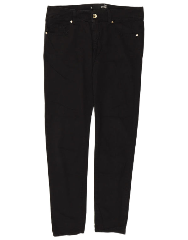 Moschino Womens Slim Casual Trousers W29 L29 Black Cotton