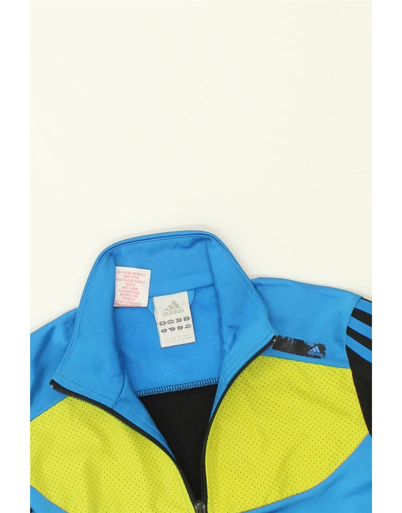 ADIDAS Boys Tracksuit Top Jacket 11-12 Years Black Colourblock Polyester | Vintage Adidas | Thrift | Second-Hand Adidas | Used Clothing | Messina Hembry 