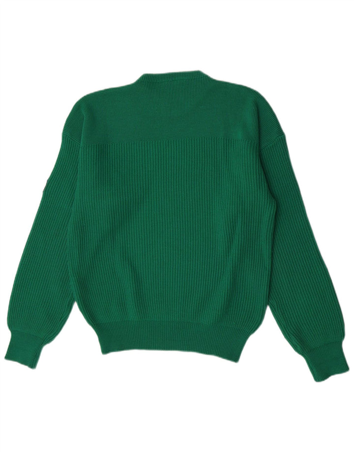 Navigare Mens Crew Neck Jumper Sweater Large Green Wool