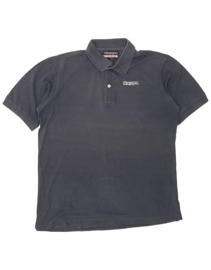KAPPA Mens Polo Shirt Large Navy Blue Cotton