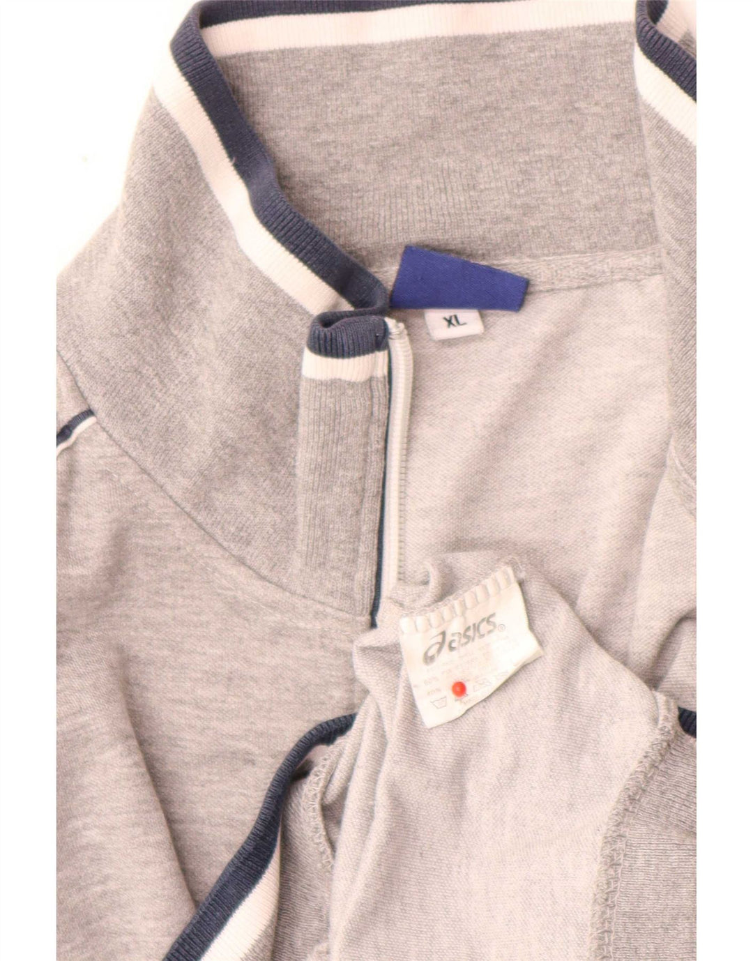 Asics Mens Graphic Tracksuit Top Jacket XL Grey Polyester Sports