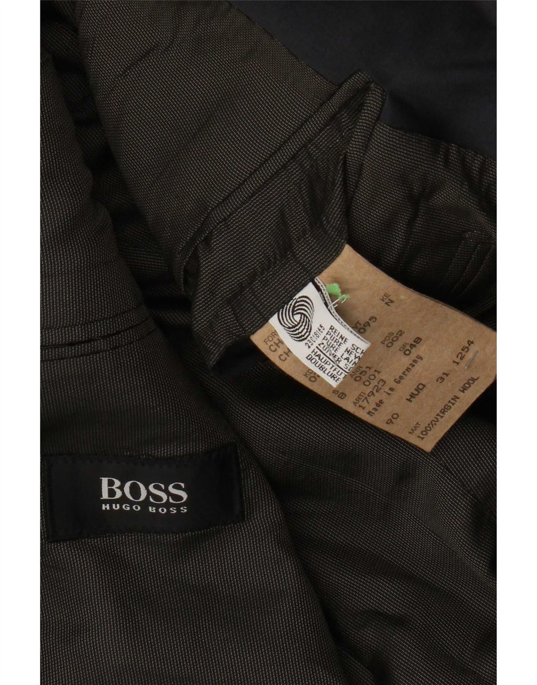 Hugo Boss Mens 3 Button Blazer Jacket EU 48 Medium Navy Blue Virgin Wool