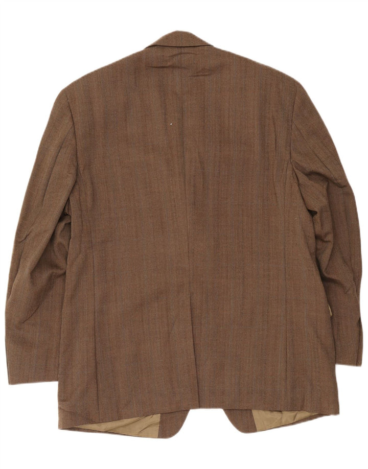 Ralph Lauren Mens 2 Button Blazer Jacket UK 43 Large Beige Herringbone Wool
