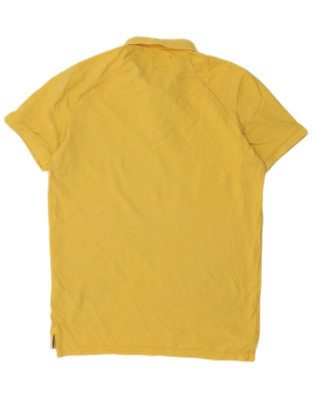 Superdry Mens Polo Shirt Large Yellow Cotton