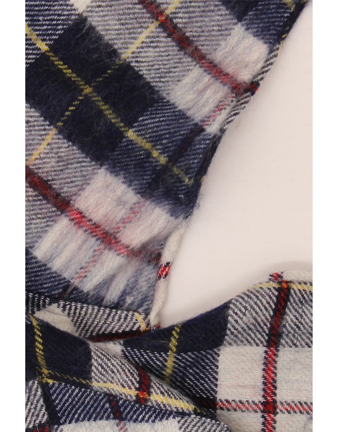 Hanover Mens Flannel Shirt Size 45/46 2XL Navy Blue Check Acrylic