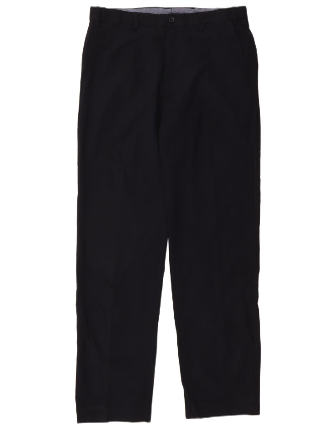 Marks & Spencer Mens Straight Regular Suit Trousers W34 L33 Navy Blue