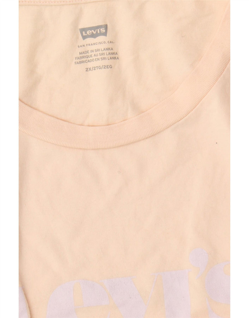 LEVI'S Womens Graphic T-Shirt Top UK 20 2XL Pink Vintage Levi's and Second-Hand Levi's from Messina Hembry 