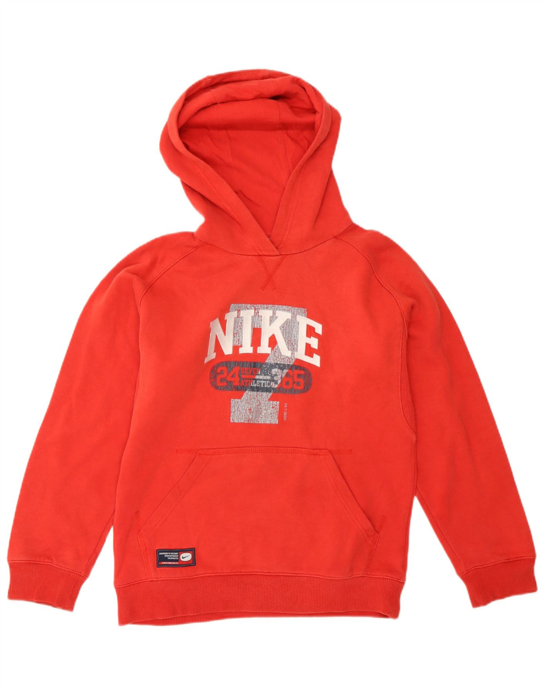 Nike Boys Graphic Hoodie Jumper 10-11 Years Medium Red Cotton