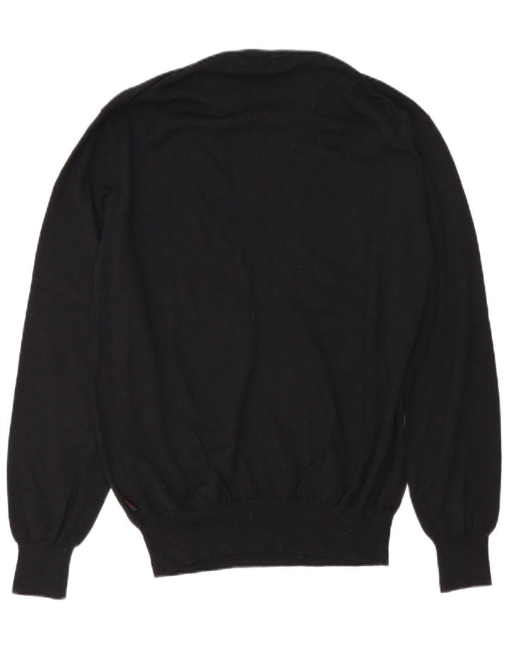 Kappa Mens Crew Neck Jumper Sweater 2XL Black Merino Wool