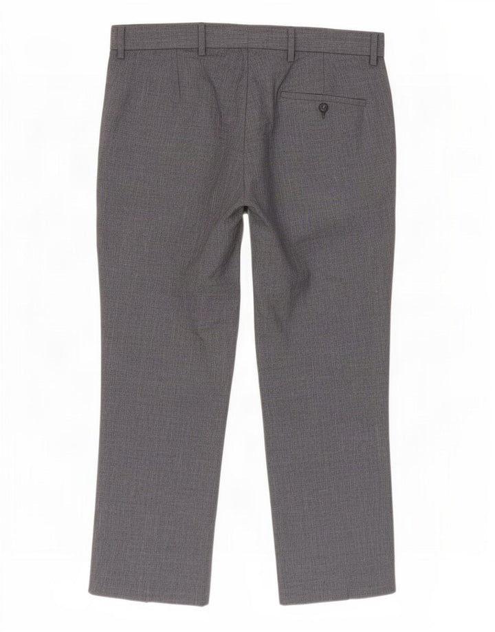Marks & Spencer Mens Regular Fit Chino Trousers W36 L29 Blue Polyester
