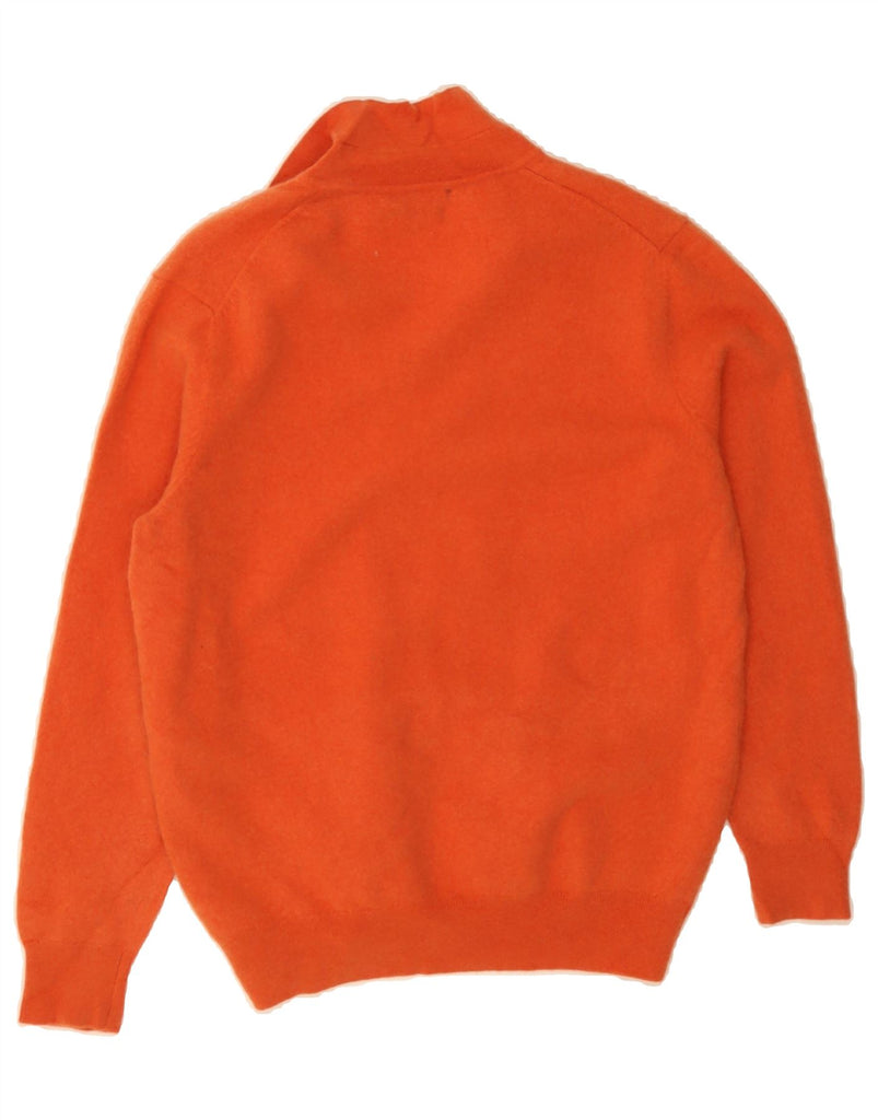 MASSIMO DUTTI Womens Polo Neck Jumper Sweater UK 16 Large Orange Wool Vintage Massimo Dutti and Second-Hand Massimo Dutti from Messina Hembry 