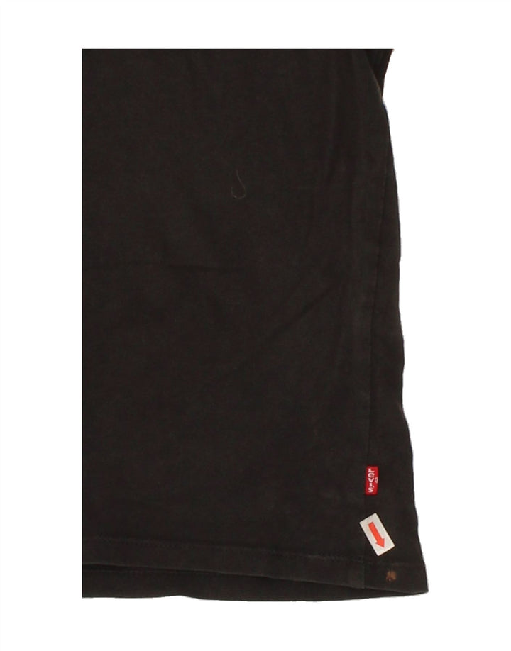 LEVI'S Womens Graphic T-Shirt Top UK 14 Medium Black Cotton Vintage Levi's and Second-Hand Levi's from Messina Hembry 