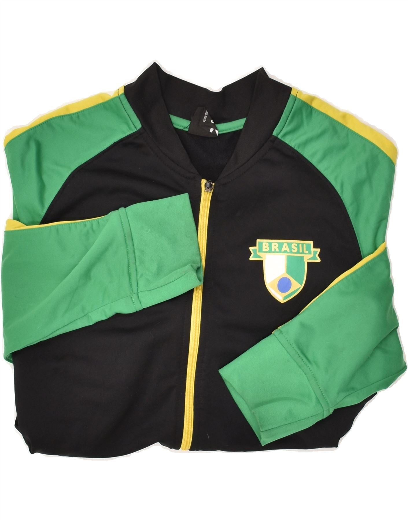 UMBRO Uomo Brasile Tuta Top Giacca Grande Nero Colorblock