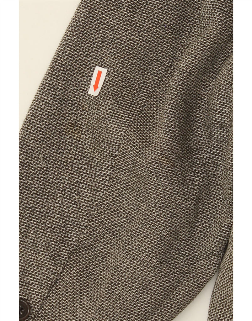 JAEGER Mens 3 Button Blazer Jacket UK 38 Medium Grey Wool Vintage Jaeger and Second-Hand Jaeger from Messina Hembry 