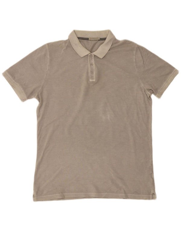 Calvin Klein Jeans Mens Polo Shirt XL Grey Cotton