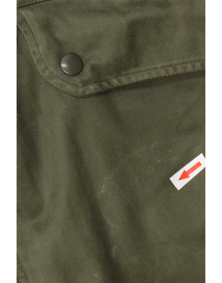 Vintage Mens Hooded Parka Jacket UK 40 Large Green
