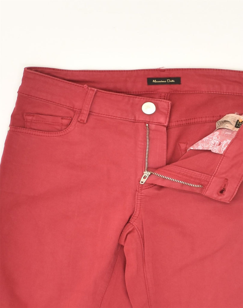 MASSIMO DUTTI Womens Skinny Jeans W24 L27 Red Cotton | Vintage Massimo Dutti | Thrift | Second-Hand Massimo Dutti | Used Clothing | Messina Hembry 