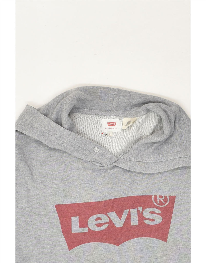 LEVI'S Mens Graphic Hoodie Jumper Small Grey Cotton | Vintage Levi's | Thrift | Second-Hand Levi's | Used Clothing | Messina Hembry 